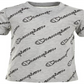 Camiseta Champion Little Boy's Allover Open Script Cinza Tamanho 6