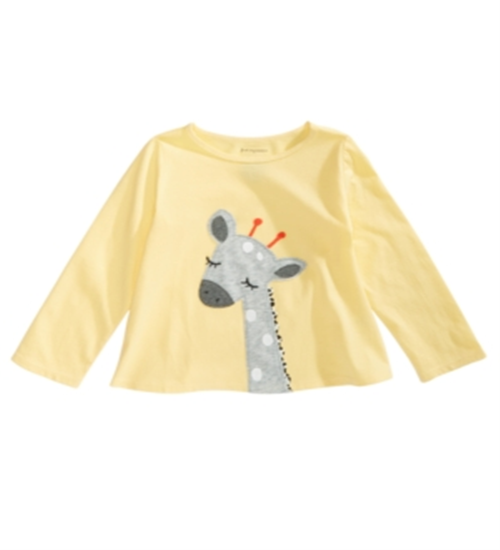 Camiseta Girafa de Algodão para Bebê Menina First Impressions Amarela Tamanho 18 MOS
