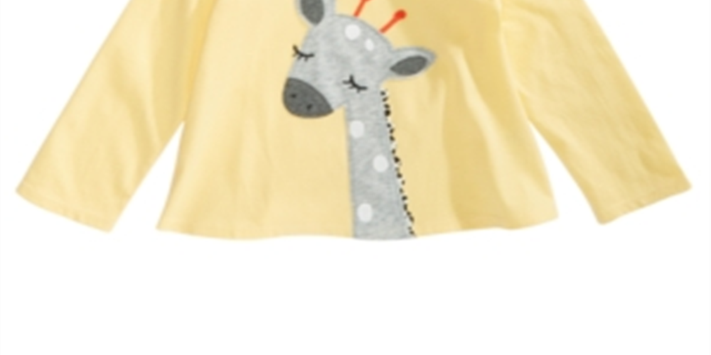 Camiseta Girafa de Algodão para Bebê Menina First Impressions Amarela Tamanho 18 MOS