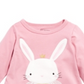 Camiseta de algodão com estampa de coelho First Impressions para bebês meninas, rosa, tamanho 6 a 9 meses