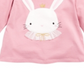 Camiseta de algodão com estampa de coelho First Impressions para bebês meninas, rosa, tamanho 6 a 9 meses