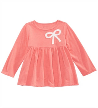 Túnica de laço para bebê menina First Impressions laranja tamanho 3-6 meses
