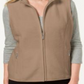 Karen Scott Colete de lã com zíper Zeroproof feminino Merlot tamanho pequeno