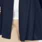 Karen Scott Cardigan Feminino com Acabamento Pointelle Azul Tamanho 1X