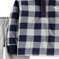 Carter's Toddler Boy's Top xadrez de lã com 2 peças e calça de moletom azul, tamanho 5