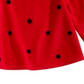 Primeiras Impressões Infantil Meninas Dot-Print Velour Top Vermelho Tamanho 4T REG