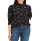 Karen Scott Blusa Feminina Snowy Glory Gola Falsa Preta Tamanho XS
