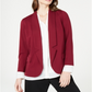 Blazer feminino Alfani com gola entalhada, vermelho, tamanho pequeno médio