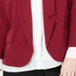 Blazer feminino Alfani com gola entalhada, vermelho, tamanho pequeno médio
