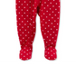 Pijama Carter's Baby Girl de lã com pés e rena, vermelho, tamanho 12 meses