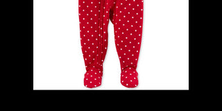 Pijama Carter's Baby Girl de lã com pés e rena, vermelho, tamanho 12 meses