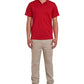 Camisa polo de manga curta Nautica Big Boy's Performance vermelha tamanho L (38-39)