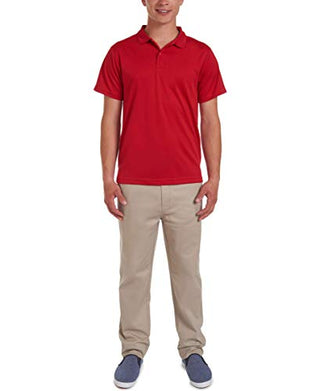 Camisa polo de manga curta Nautica Big Boy's Performance vermelha tamanho L (38-39)