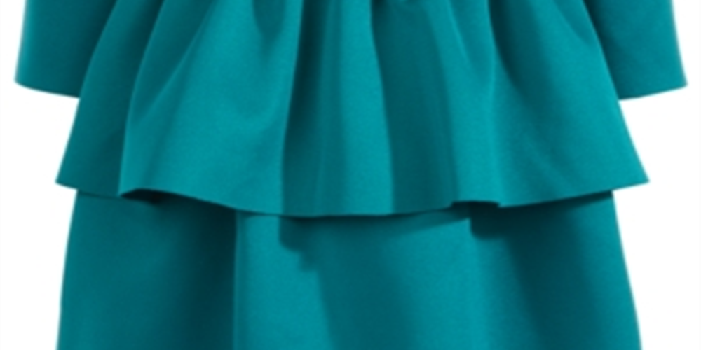 Vestido infantil com babados e laço Scuba First Impressions para meninas, verde, tamanho 24 meses