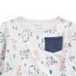 Camiseta infantil First Impressions Baby Boy Forest Friends Cinza Tamanho 3-6 meses