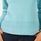 Karen Scott Suéter Feminino de Algodão com Gola Canoa Azul Tamanho XS