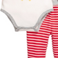 Conjunto de body e calça pinguim de algodão First Impressions para bebê menino, 2 peças, vermelho, tamanho recém-nascido