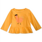 Camiseta infantil First Impressions Cotton Gobble Peplum Hem, amarela, tamanho 3-6 meses