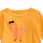 Camiseta infantil First Impressions Cotton Gobble Peplum Hem, amarela, tamanho 3-6 meses