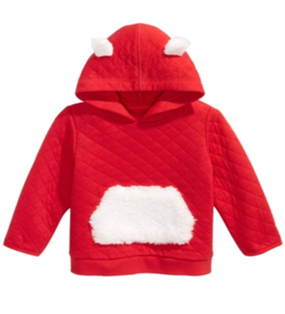 Moletom com capuz acolchoado com acabamento em pele sintética First Impressions para bebês meninos, tamanho 12 MO