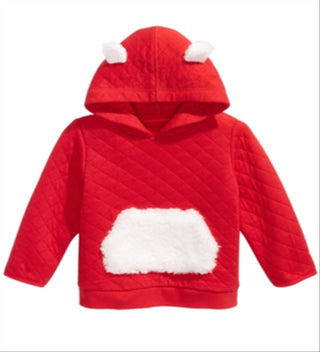 Moletom com capuz acolchoado com acabamento em pele sintética First Impressions para bebês meninos, tamanho 12 MO