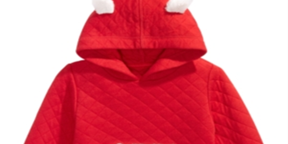 Moletom com capuz acolchoado com acabamento em pele sintética First Impressions para bebês meninos, tamanho 12 MO