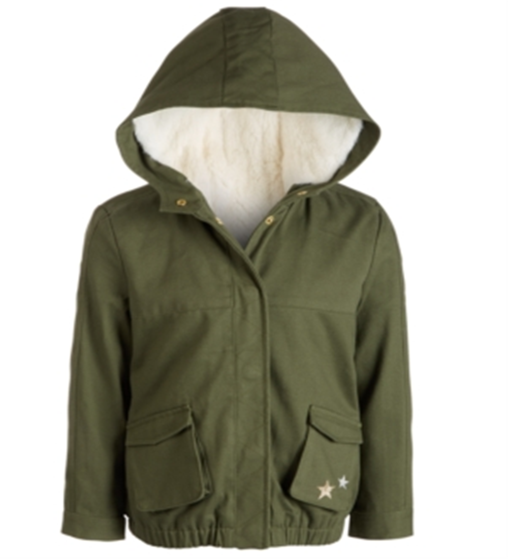 Jaqueta com capuz e glitter star para meninas Epic Threads, verde, tamanho 5