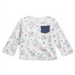 Camiseta infantil First Impressions Baby Boy Forest Friends Cinza Tamanho 18 MOS
