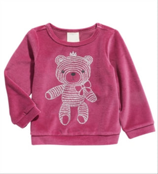 Primeiras impressões - Top de veludo Little Princess da Girl's Choose, roxo, tamanho 6 a 9 meses