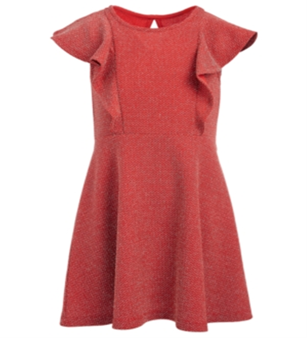 Vestido de malha metálica esvoaçante Epic Threads para meninas, tamanho 3T, vermelho
