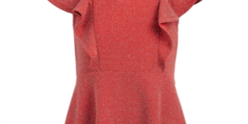 Vestido de malha metálica esvoaçante Epic Threads para meninas, tamanho 3T, vermelho