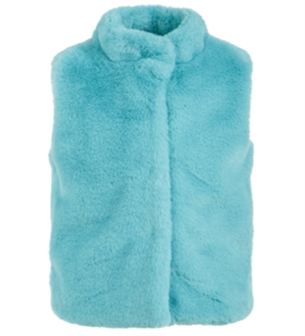 Colete de pele sintética sólida Epic Threads Big Girls, azul, tamanho P
