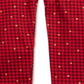 Legging xadrez de algodão com estampa de glitter First Impressions para meninas, tamanho 4T, vermelha