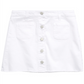 Saia jeans frontal Epic Threads Big Girl's Butto, branca, tamanho 7