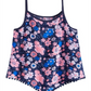 Epic Threads Big Girl's Floral Print Diamond Challis Tank Top Azul Tamanho Grande