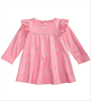 Vestido estampado de borboleta para bebê First Impressions, rosa, tamanho 3-6 meses