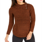 Suéter feminino com gola envelope Style &amp; Co marrom tamanho pequeno M
