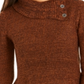 Suéter feminino com gola envelope Style &amp; Co marrom tamanho pequeno M