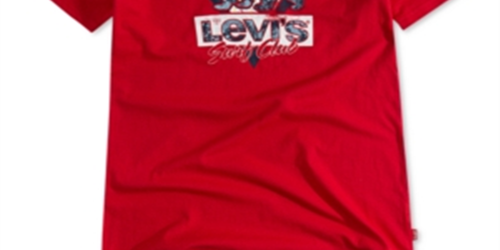 Camiseta Levi's Little Boy's Surf Club com estampa de algodão, vermelha, tamanho 5