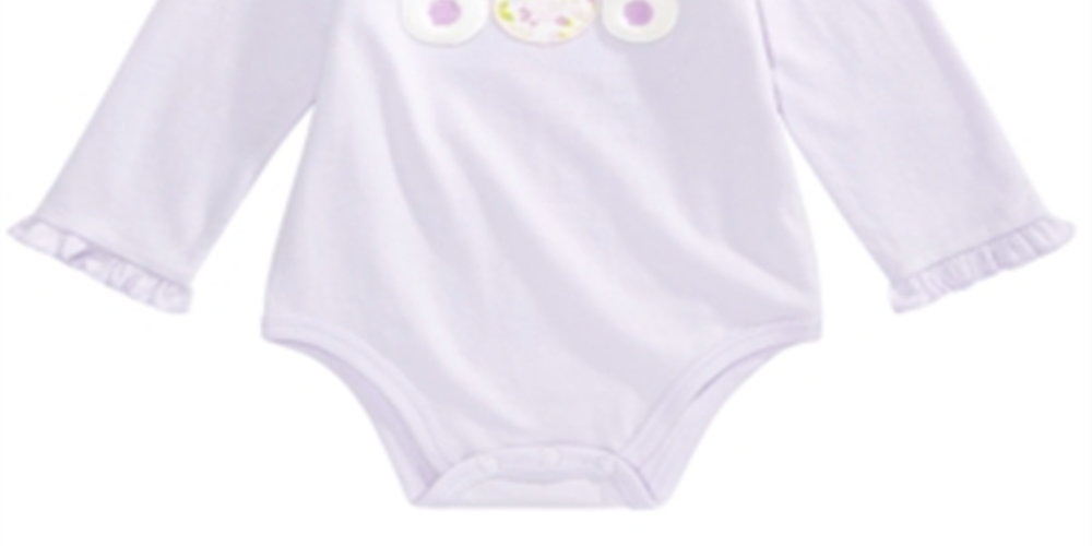Body Infantil Coelhinhos Primeiras Impressões Roxo Tamanho 0-3 Meses
