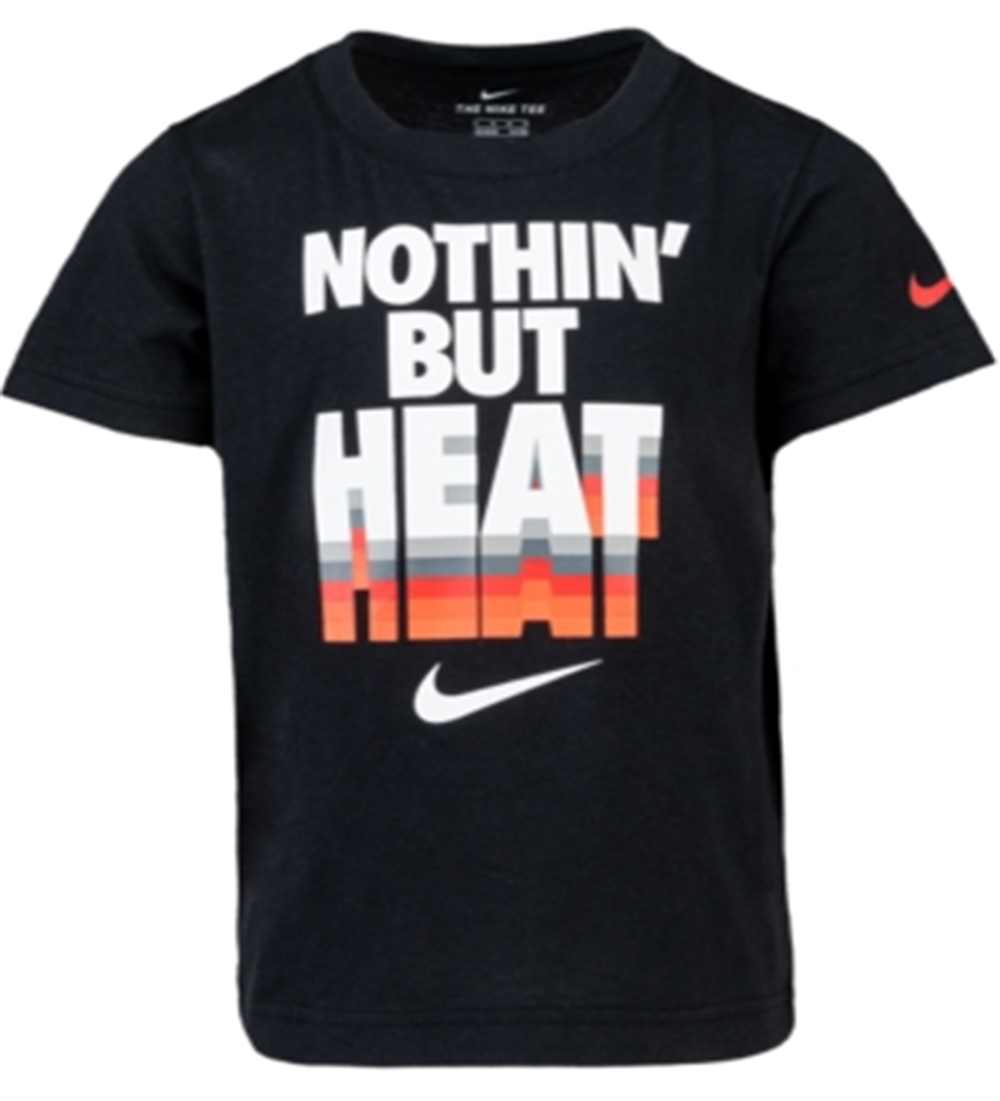 Camiseta Nike Nothing But Heat para meninos, preta, tamanho 4
