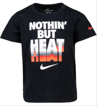 Camiseta Nike Nothing But Heat para meninos, preta, tamanho 4