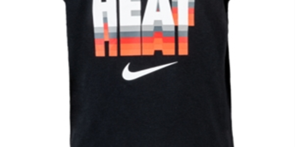 Camiseta Nike Nothing But Heat para meninos, preta, tamanho 4