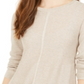 Suéter túnica feminino estilo &amp; co com pontos mistos bege tamanho PP