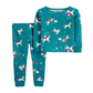 Conjunto de pijama de unicórnio Carter's para meninas, 2 peças, ajuste confortável, algodão, tamanho 2T