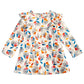 Vestido estampado floral para meninas First Impressions, branco, tamanho 18 meses