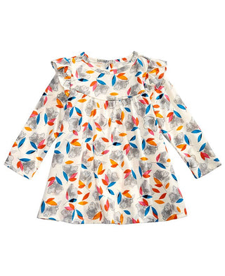 Vestido estampado floral para meninas First Impressions, branco, tamanho 18 meses