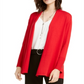Cardigan feminino Alfani com mangas curtas e abertura, tamanho médio, vermelho