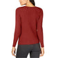Suéter feminino com gola raglan e joia da INC International Concepts, cinza, tamanho pequeno