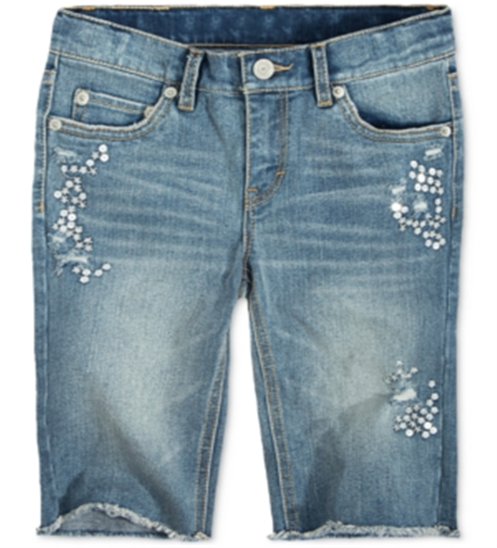 Bermuda Levi's Big Girls 7-16 Seaside Azul Tamanho 16